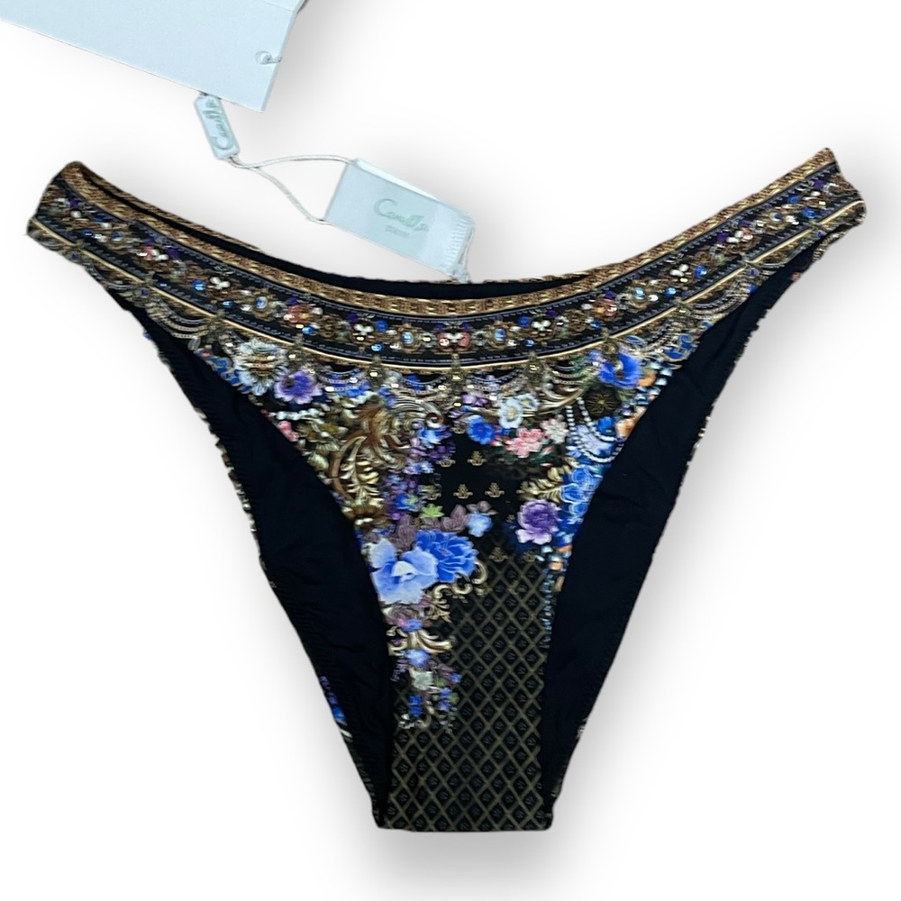 $159 NWT Camilla Bikini Bottom “Palace Playhouse” High Leg Pant Sz Small